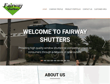 Tablet Screenshot of fairwayshutters.com